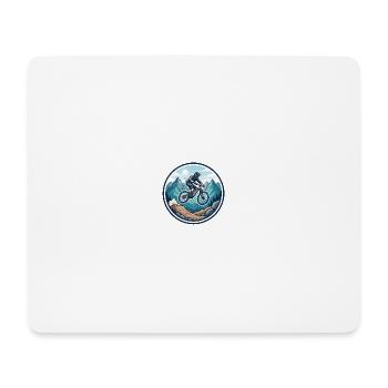 Mountain Adventure MTB Sticker - Mouse Pad (horizontal) - white - Front