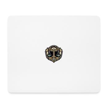 Golden Scales of Justice - Mouse Pad (horizontal) - white - Front