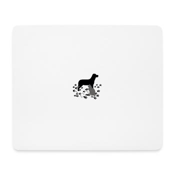 Hund und Katze - Mousepad (Querformat) - Weiß - Vorne