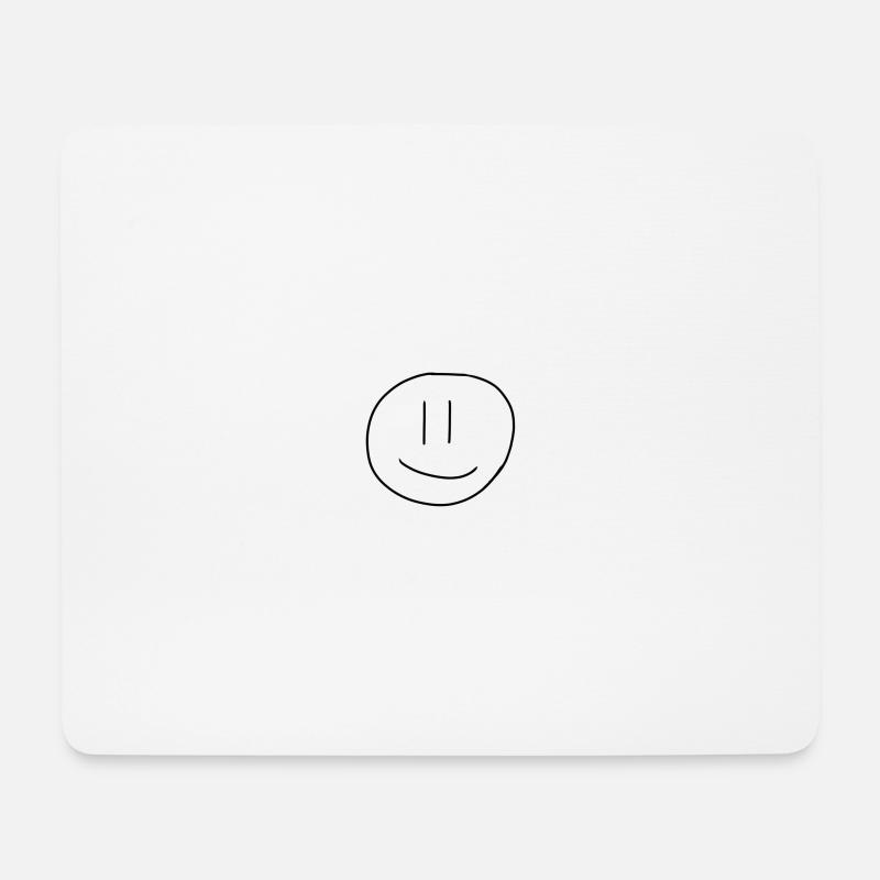 Happy face - Mousepad (Querformat) - Weiß