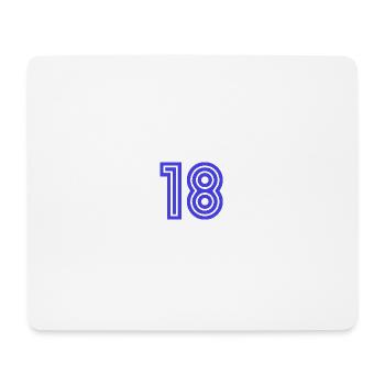 18. 18 YEARS OLD. 18th ANNIVERSARY. 18 BIRTHDAY. - Mouse Pad (horizontal) - white - Front