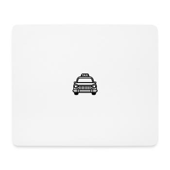 Taxi in black and white - Mouse Pad (horizontal) - white - Front