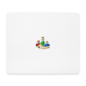 Alchemistische Trankgläser Schädel-Szene - Mousepad (Querformat) - Weiß - Vorne