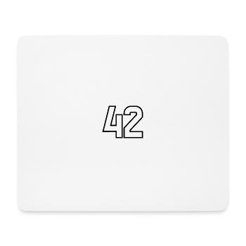 42 - Mousepad (Querformat) - Weiß - Vorne