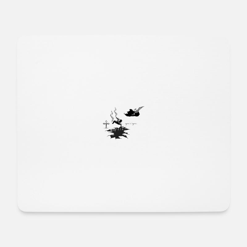 "again 'n' again" - Mousepad (Querformat) - Weiß