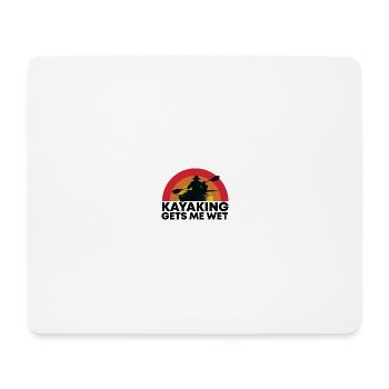 Sports nautiques en kayak - Tapis de souris (format paysage) - blanc - Devant