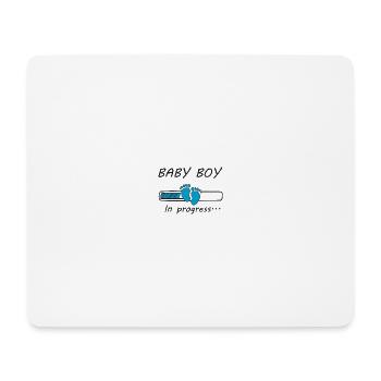 Baby boy in progress - Mousepad (Querformat) - Weiß - Vorne