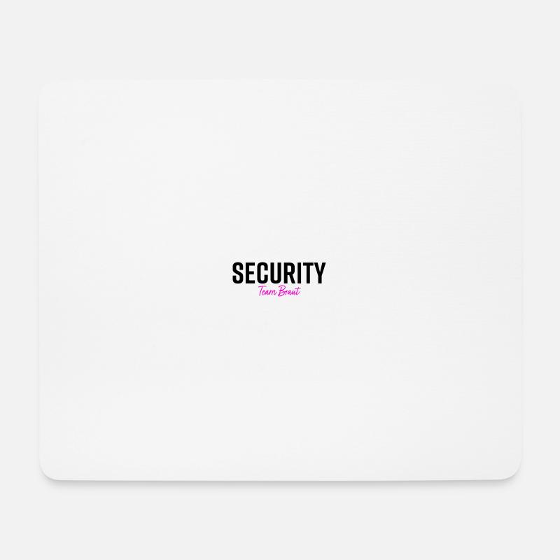 Security Team Braut - Mousepad (Querformat) - Weiß
