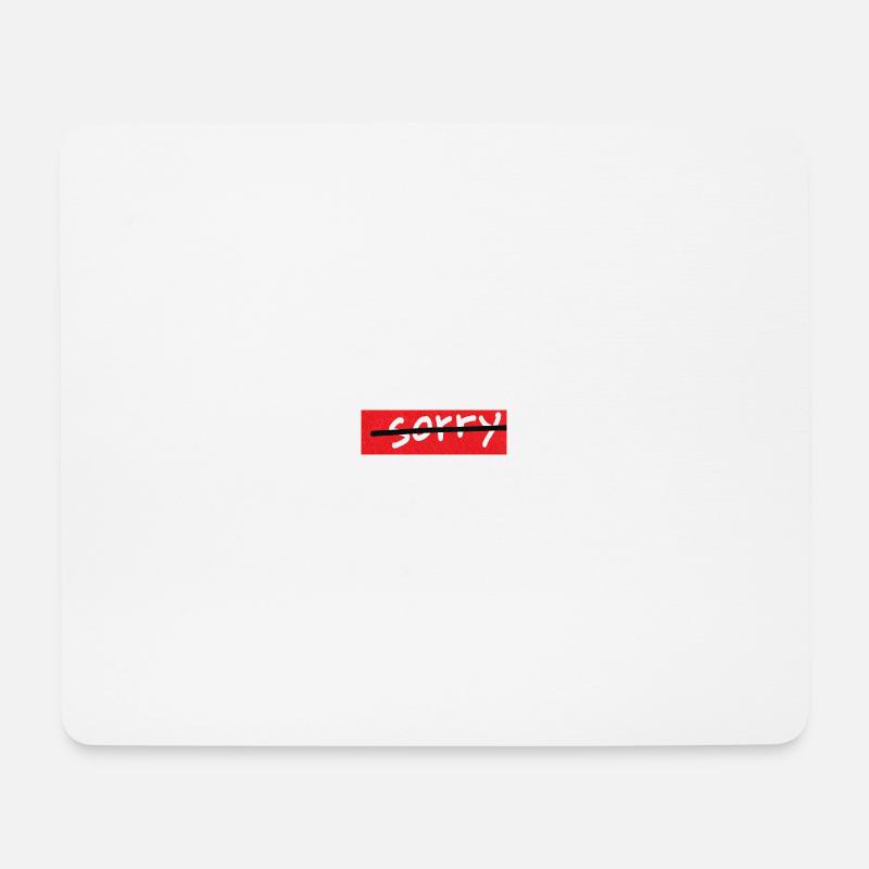 not Sorry - Mouse Pad (horizontal) - white