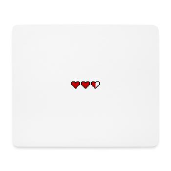 coeur coeur vie pixel gamer - Tapis de souris (format paysage) - blanc - Devant