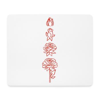 Blüte einer roten Blume - Mousepad (Querformat) - Weiß - Vorne