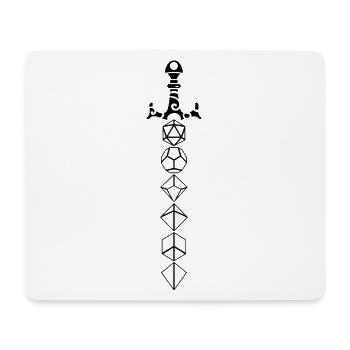 Dungeon Würfel Schwert - Mousepad (Querformat) - Weiß - Vorne