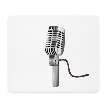 microphone - Mouse Pad (horizontal) - white - Front
