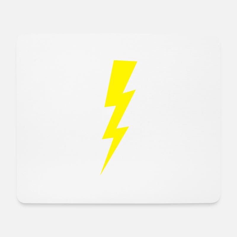 Blitz - Mousepad (Querformat) - Weiß