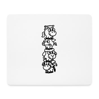 smiley_animal_stake_1c - Mouse Pad (horizontal) - white - Front