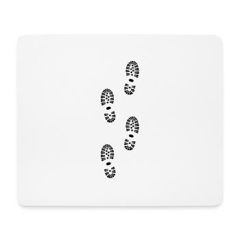 Shoes, Shoe Print, Hiking - Mouse Pad (horizontal) - white - Front
