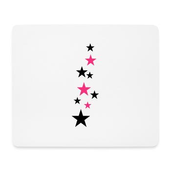 Sterne zweifarbig - Mousepad (Querformat) - Weiß - Vorne