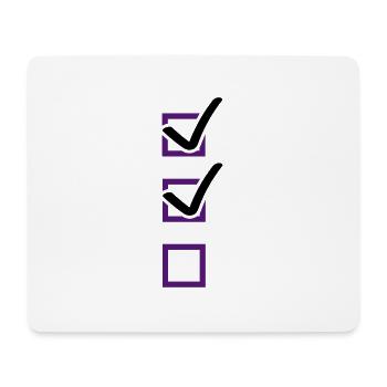 checklist - Mousepad (Querformat) - Weiß - Vorne