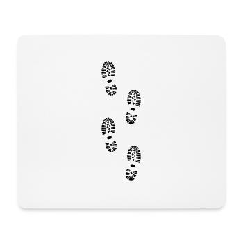 Footprints, hiking (super cheap) - Mouse Pad (horizontal) - white - Front