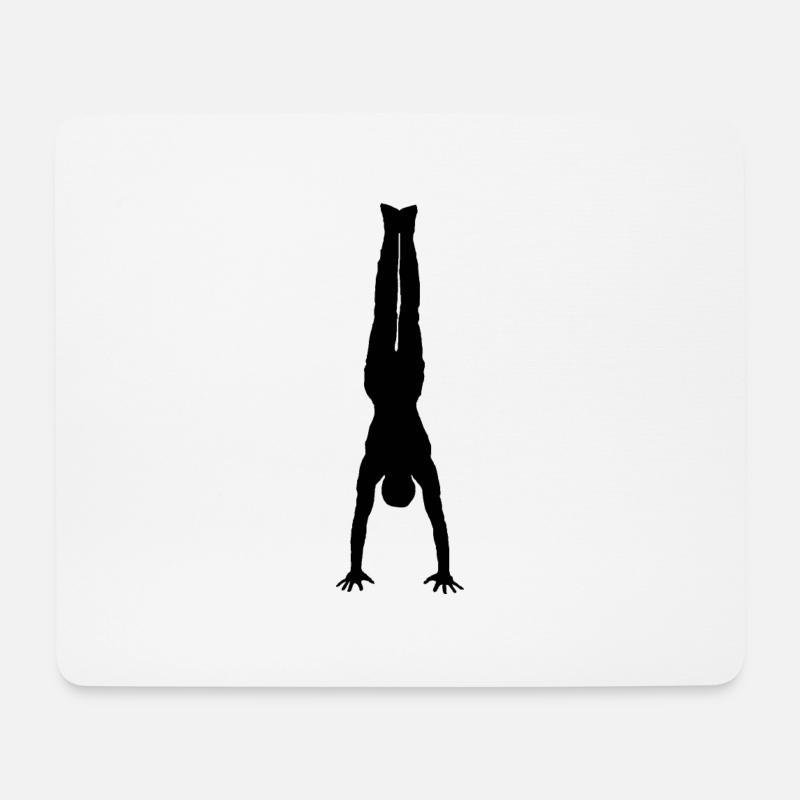 Handstand calisthenics skill - Mousepad (Querformat) - Weiß
