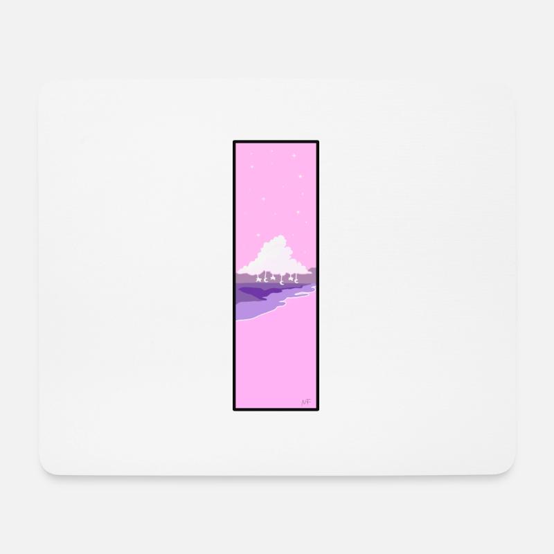 Pinker Strand - Mousepad (Querformat) - Weiß