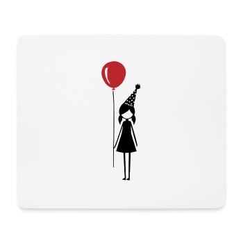Anniversaire Ballon Fille Fête d’anniversaire des enfants - Tapis de souris (format paysage) - blanc - Devant