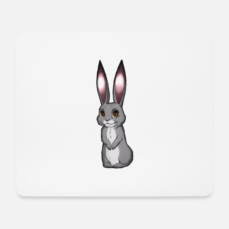Cartoon Hase - Mousepad (Querformat) - Weiß
