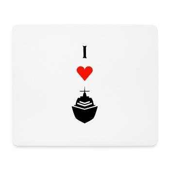 Ich liebe Kreuzfahrten - Mousepad (Querformat) - Weiß - Vorne