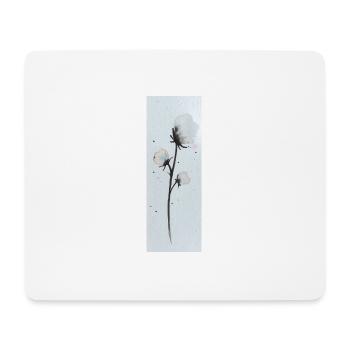 Baumwollblüte Cottonflowers - Mousepad (Querformat) - Weiß - Vorne