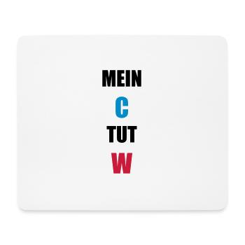 MEIN C TUT W Fuß Zee schmerzen spruch lustig - Mousepad (Querformat) - Weiß - Vorne