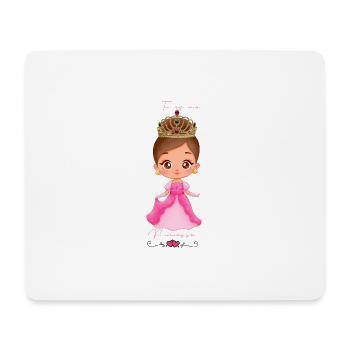 princesse en robe rose avec un diadème - Tapis de souris (format paysage) - blanc - Devant