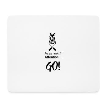Drachenboot Start Ziel Attention Go 1c - Mousepad (Querformat) - Weiß - Vorne