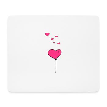 Coeurs de ballon - Tapis de souris (format paysage) - blanc - Devant