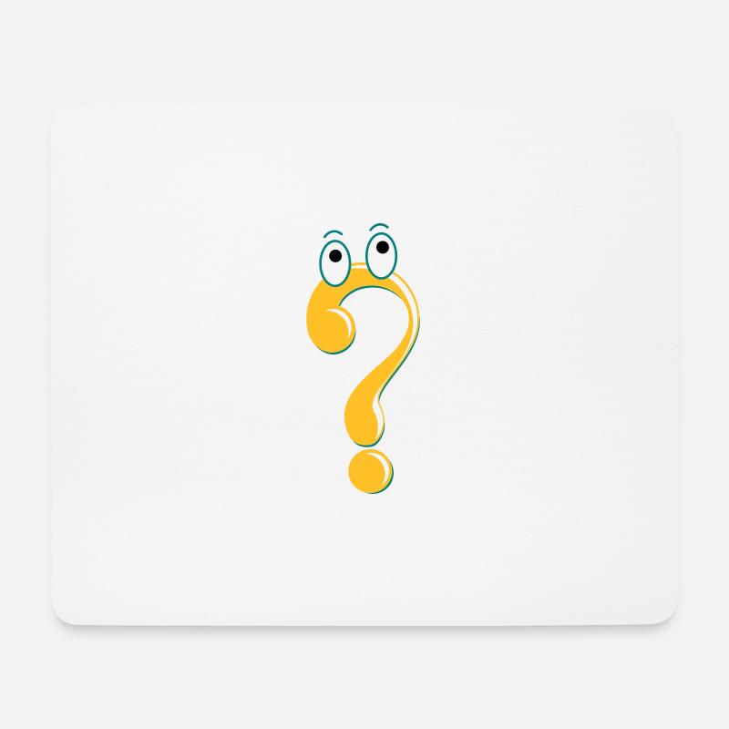 Fragezeichen Figur Symbol Idee Geschenk Comic - Mousepad (Querformat) - Weiß