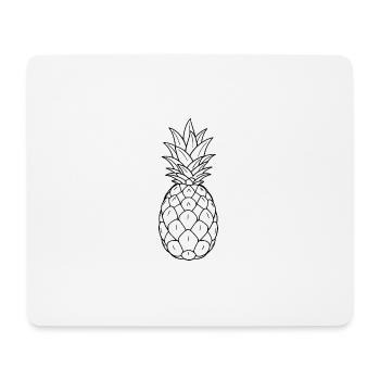 Minimalistic Pineapple - Mousepad (Querformat) - Weiß - Vorne
