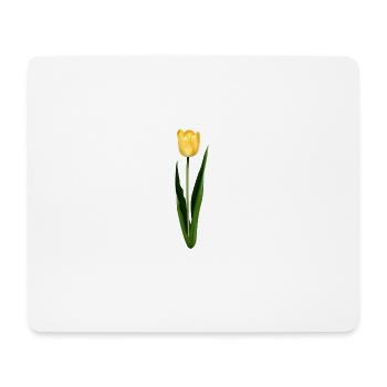 tulipe jaune - Tapis de souris (format paysage) - blanc - Devant