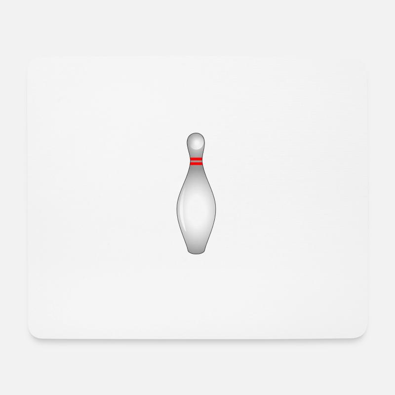 Bowling Kegel - Mousepad (Querformat) - Weiß