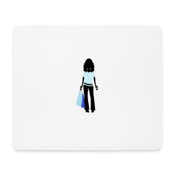 Woman shopping - Mouse Pad (horizontal) - white - Front