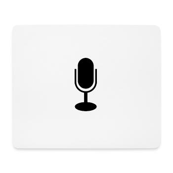 microphone - Mouse Pad (horizontal) - white - Front