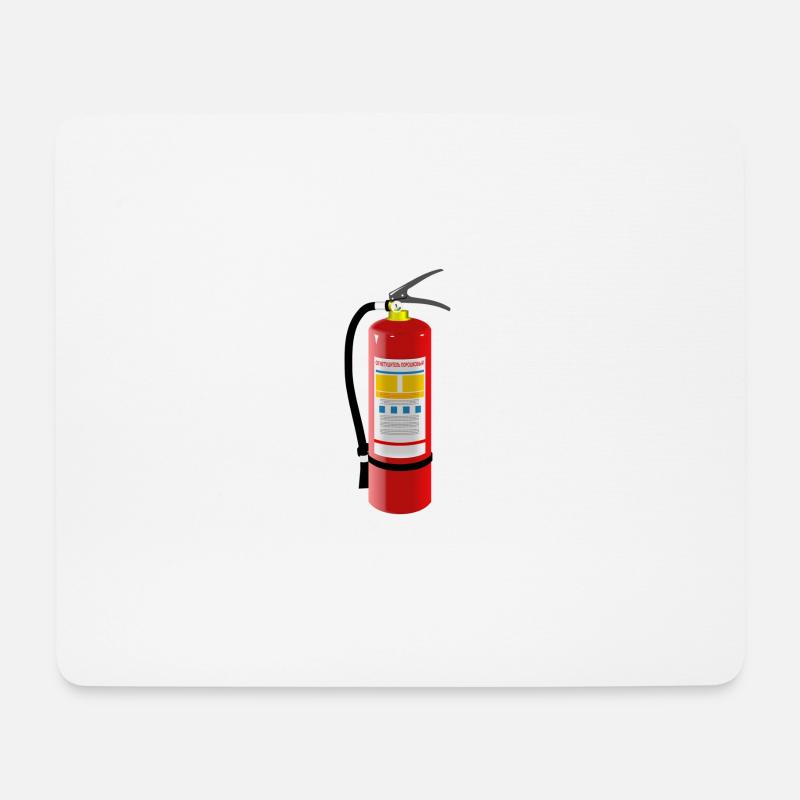 Feuerlöscher - Mousepad (Querformat) - Weiß