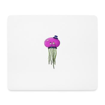 Fancy Jellyfish - Mousepad (Querformat) - Weiß - Vorne