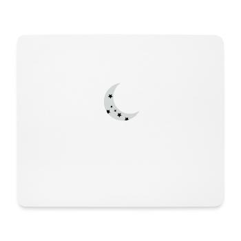 Mond und Sterne - Mousepad (Querformat) - Weiß - Vorne