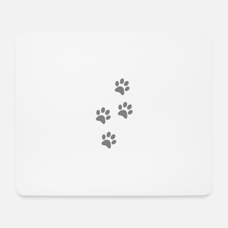 Paw traces - Mouse Pad (horizontal) - white