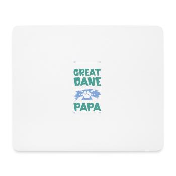 great dane dog dad - Mouse Pad (horizontal) - white - Front