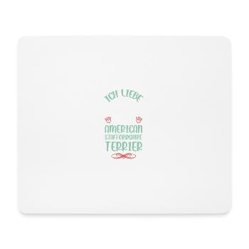 American Staffordshire Liebe - Mousepad (Querformat) - Weiß - Vorne
