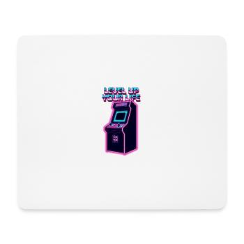 Level Up Your Life Neon Arcade - Mousepad (Querformat) - Weiß - Vorne
