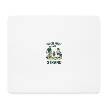 Fisch mich am Strand mit Familie. - Mousepad (Querformat) - Weiß - Vorne