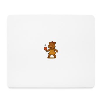 Tischtennis Bärin - Mousepad (Querformat) - Weiß - Vorne