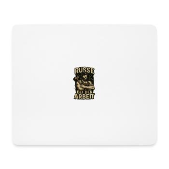 Russe bei der Arbeit - Mousepad (Querformat) - Weiß - Vorne