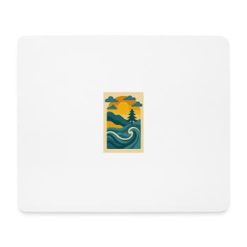 Retro Waves of Freedom - Mousepad (Querformat) - Weiß - Vorne